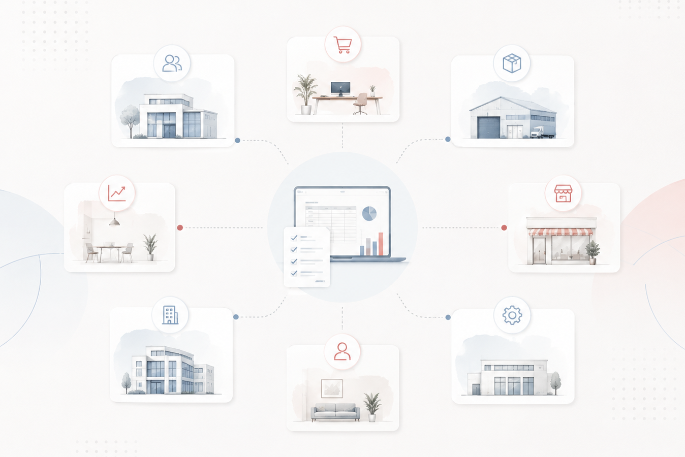 Visualisierung mit den Bereichen Persönlich – Kommunikation und Verantwortung sowie Digital – Struktur und Automatisierung.